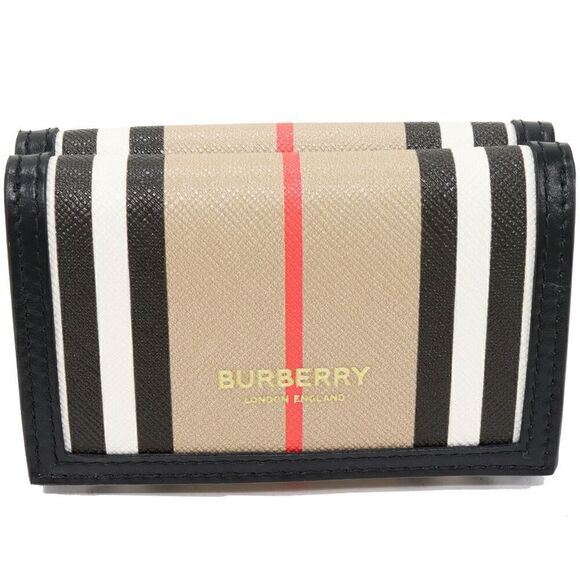 Burberry Icon Stripe PVC Canvas Trifold Wallet - Picture 1 of 5